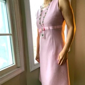 Pink Wool and Viscose Sleeveless Dress